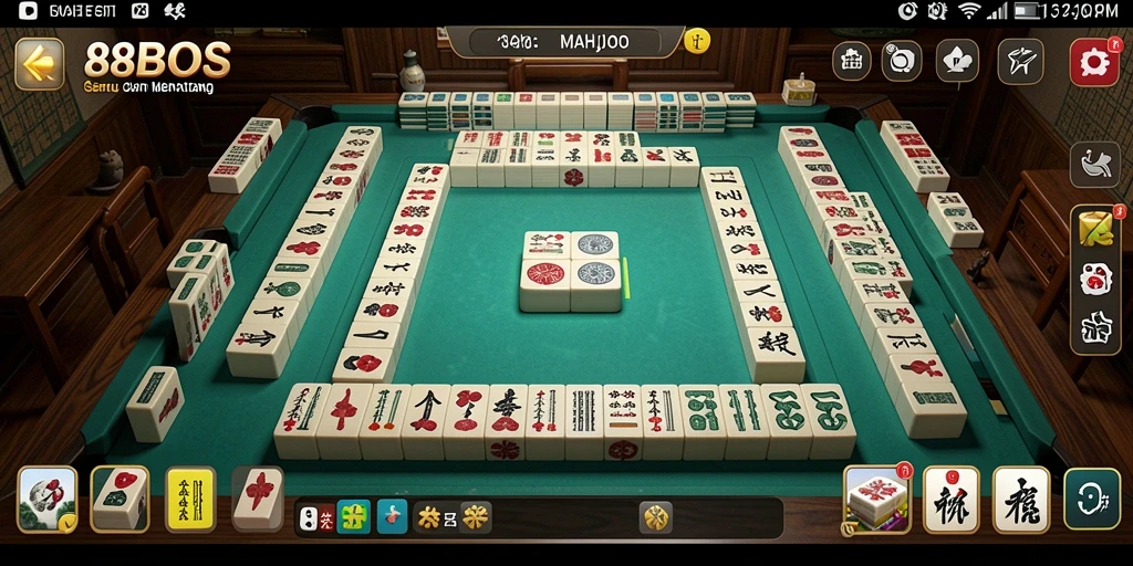 Tampilan menarik permainan Mahjong di 88BOS dengan tantangan seru.