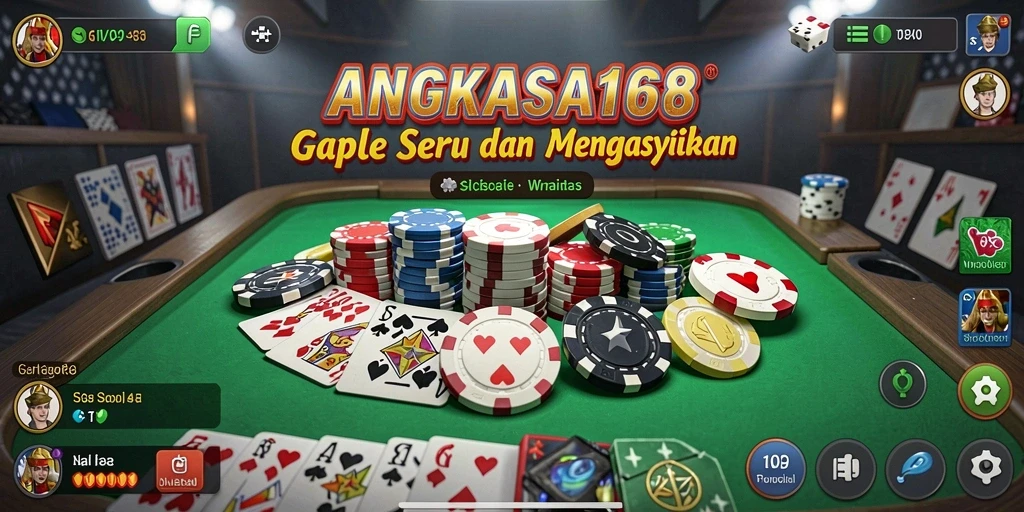 Tampilan gameplay Gaple yang menarik dan interaktif di ANGKASA168.