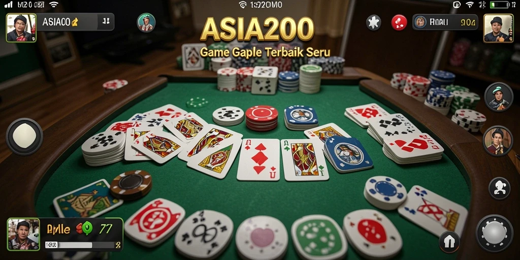 Screenshot gameplay ASIA200 menampilkan suasana seru bermain Gaple.