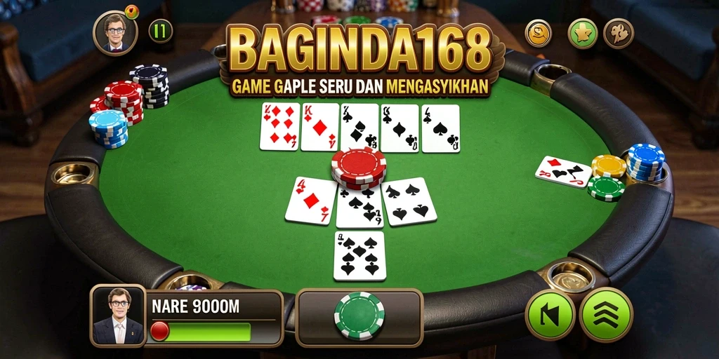 Tampilan screenshot utama BAGINDA168 yang menunjukkan gameplay Gaple yang seru.