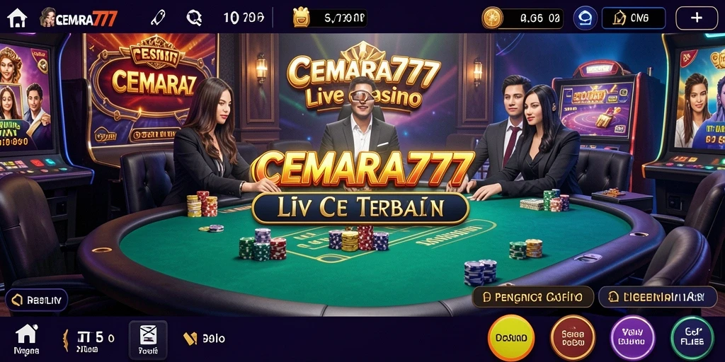 Screenshot gameplay CEMARA777 yang menampilkan suasana Live Casino.