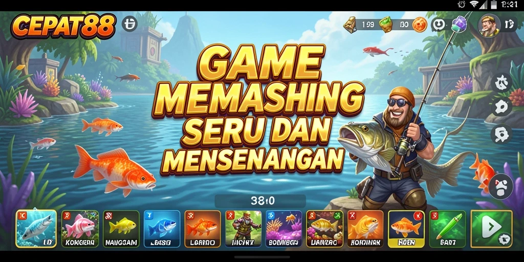 Screenshot gameplay <strong>CEPAT88</strong> yang menampilkan aksi memancing seru.