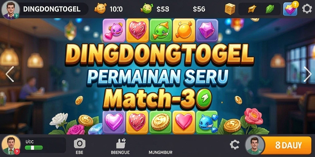 Screenshot gameplay DINGDONGTOGEL dengan matching item yang menyenangkan.