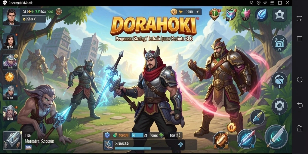 Tangkapan layar DORAHOKI dengan aksi strategi yang seru.
