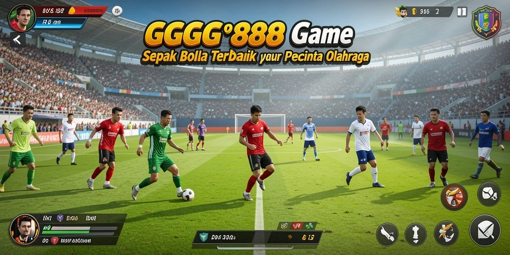 Tampilan gameplay GGG888 yang mendebarkan saat pertandingan sepak bola.