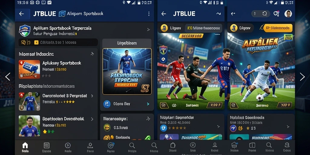 Tampilan utama JTBLUE dengan fitur taruhan yang menarik.