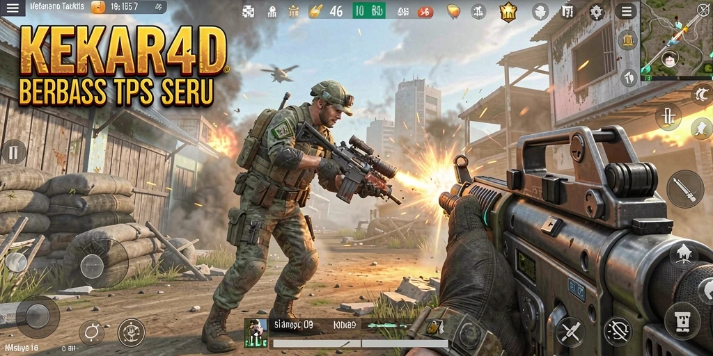 Tangkapan layar gameplay <strong>KEKAR4D</strong> yang menampilkan aksi mendebarkan di pertempuran TPS.