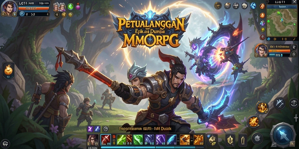 Screenshot gameplay LG111, menunjukkan aksi seru dalam dunia MMORPG.