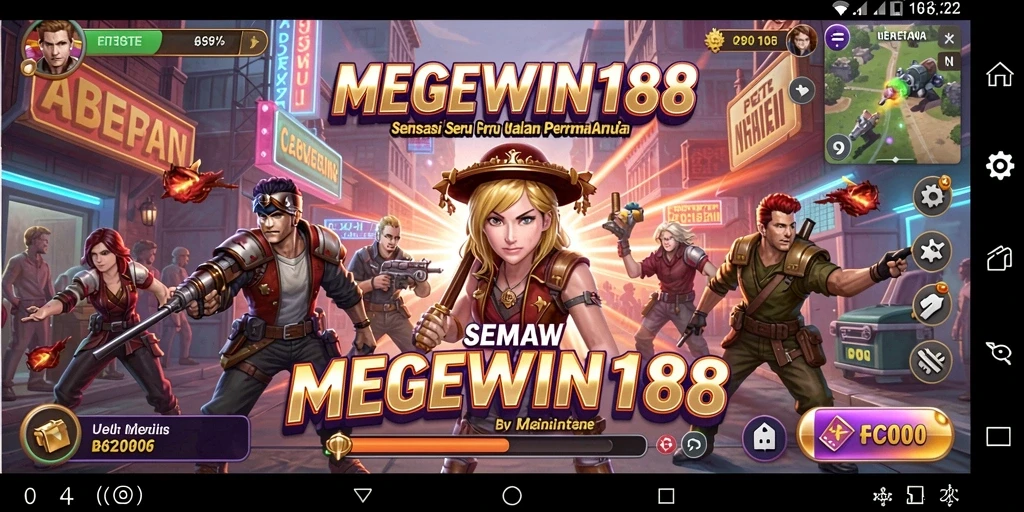 Tampilan gameplay seru dan penuh warna dalam MEGEWIN188.