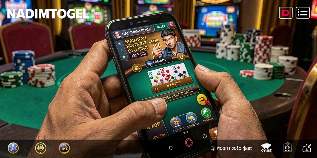 Gambaran gameplay luar biasa di NADIMTOGEL yang menampilkan permainan Poker.
