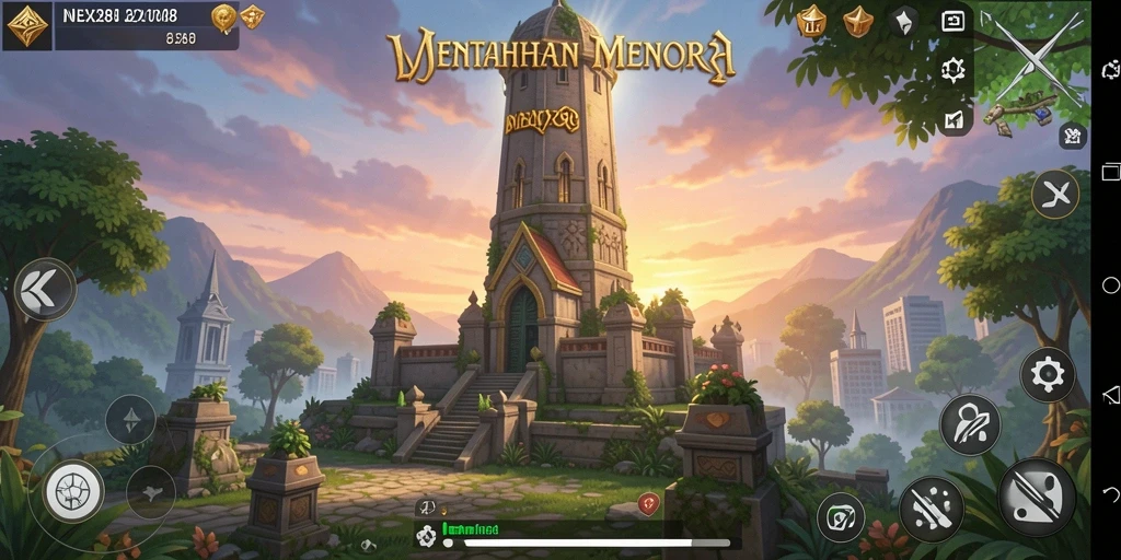 Tangkapan layar menampilkan aksi gameplay seru dari NEX288 dalam genre Tower Defense.