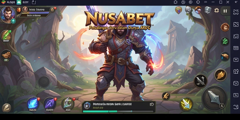 Screenshot NUSABET menampilkan pertempuran epik dalam dunia ARPG yang indah.