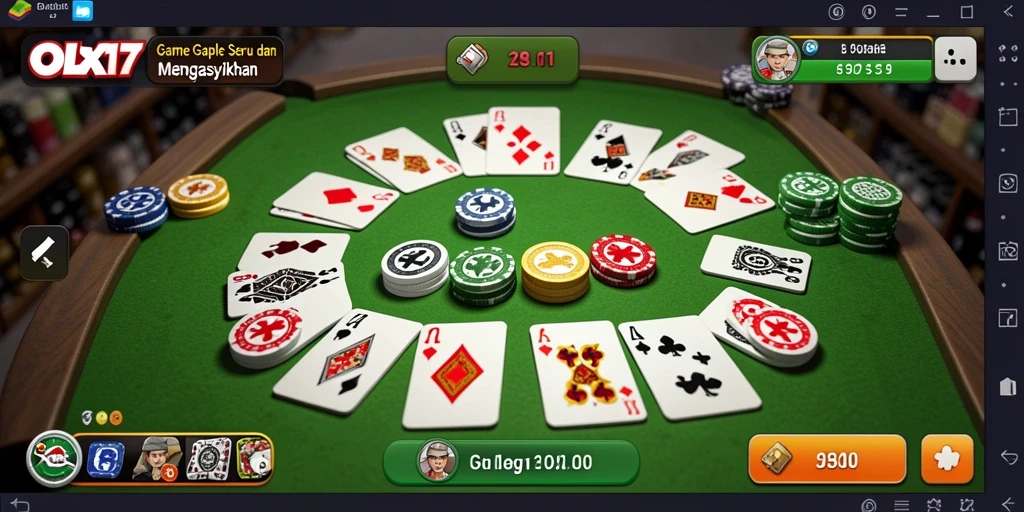 Screenshot gameplay Gaple di OLX17 yang seru dan interaktif.