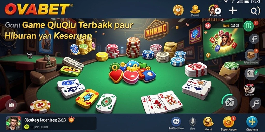 Tampilan gameplay seru dalam permainan QiuQiu OVABET.