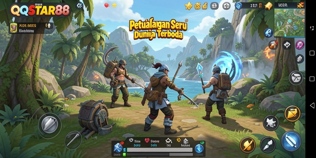 Screenshot gameplay Open World dengan berbagai lokasi menakjubkan.