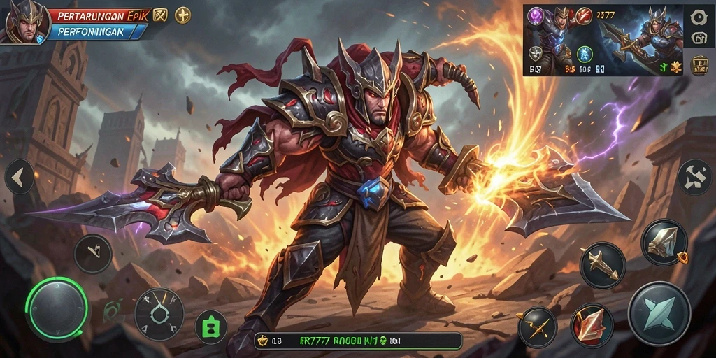 Gameplay seru di RR777 dengan karakter bertarung yang dinamis.