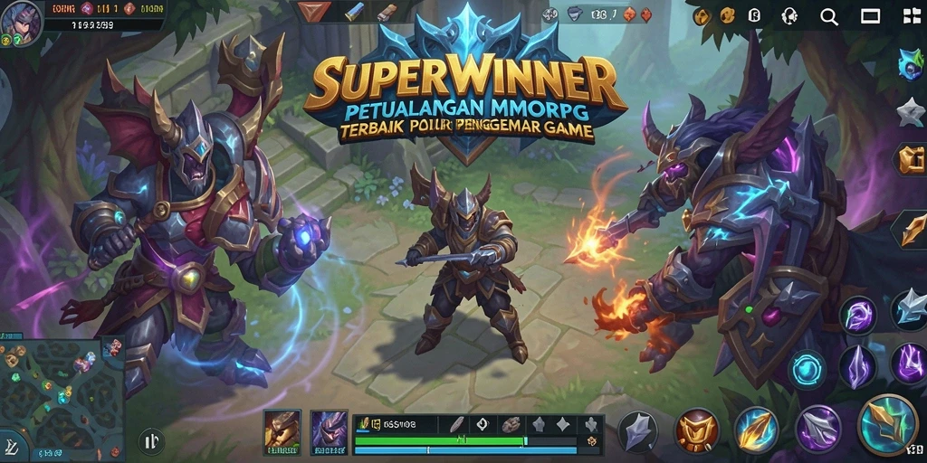 Tampilan gameplay SUPERWINNER dengan grafis menakjubkan dan aksi penuh petualangan.