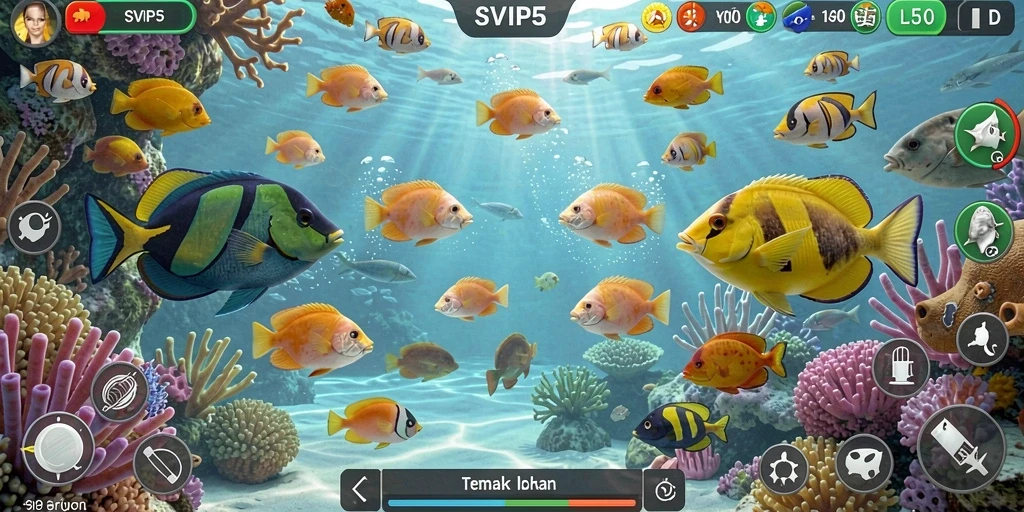 Tampilan gameplay Tembak Ikan yang seru dan menantang di SVIP5.