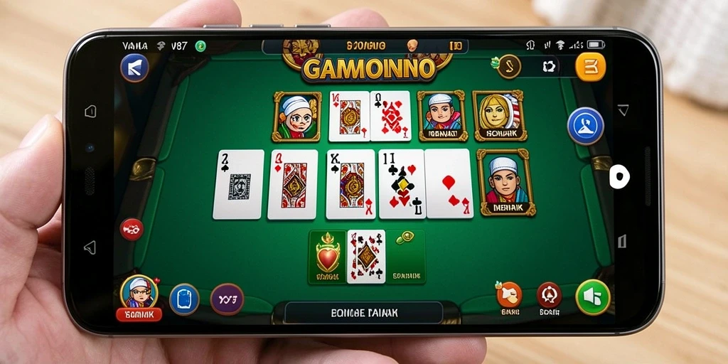 Screenshot gameplay seru V87 yang menampilkan aksi Domino.
