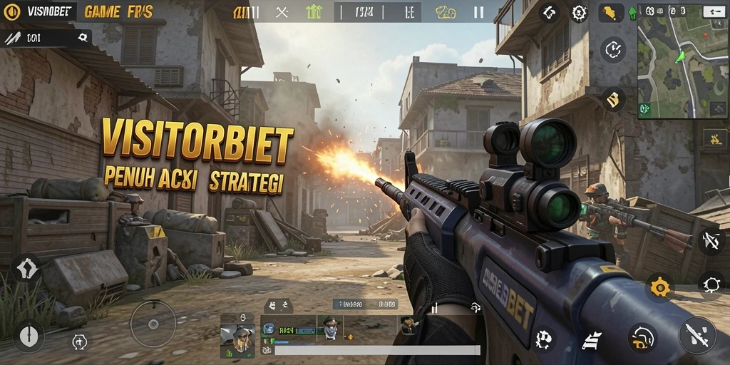 Tangkapan layar gameplay menampilkan aksi tembak-menembak yang intens dan menarik.