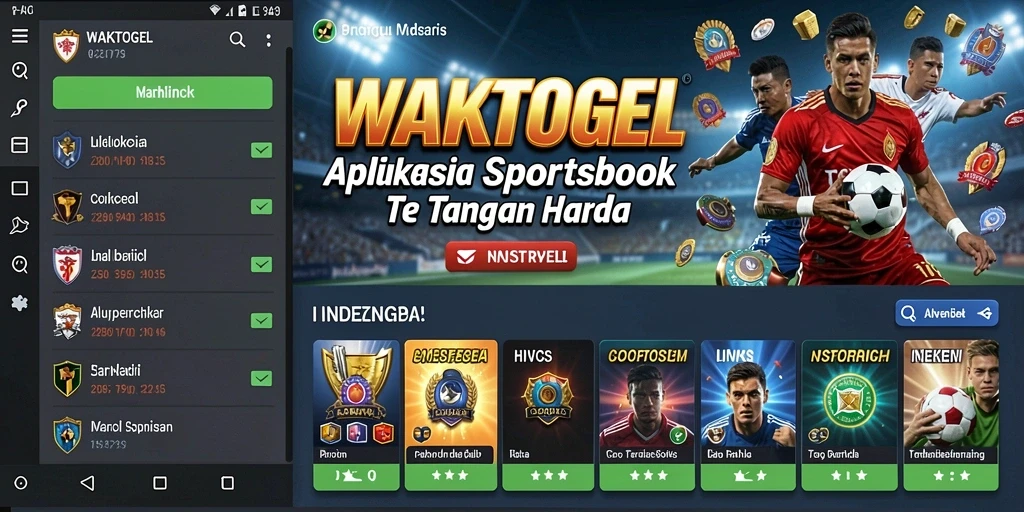 Tampilan utama WAKTOGEL dengan opsi taruhan Sportsbook.