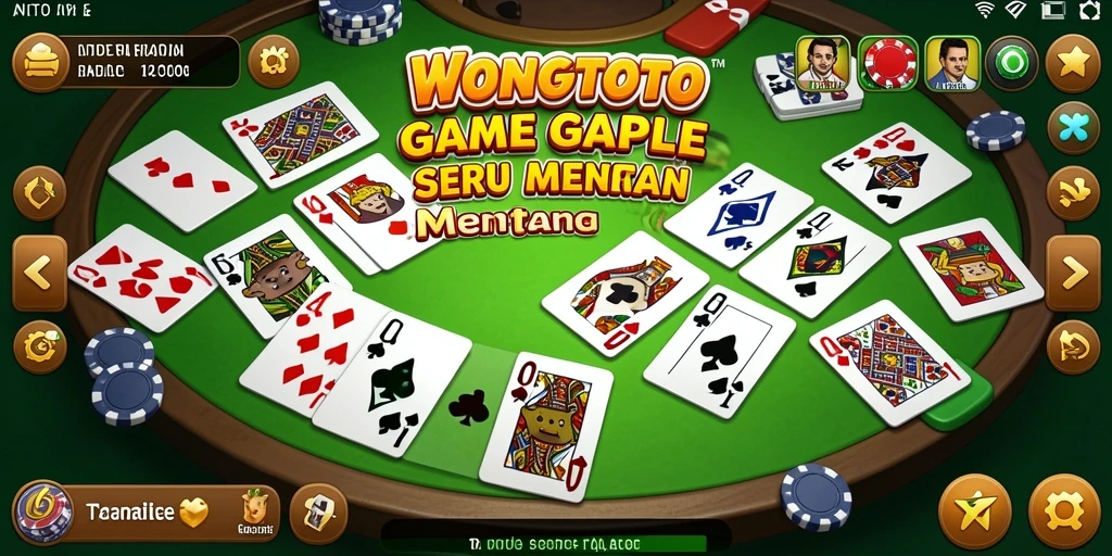 Screenshot gameplay WONGTOTO yang menampilkan suasana seru permainan Gaple.